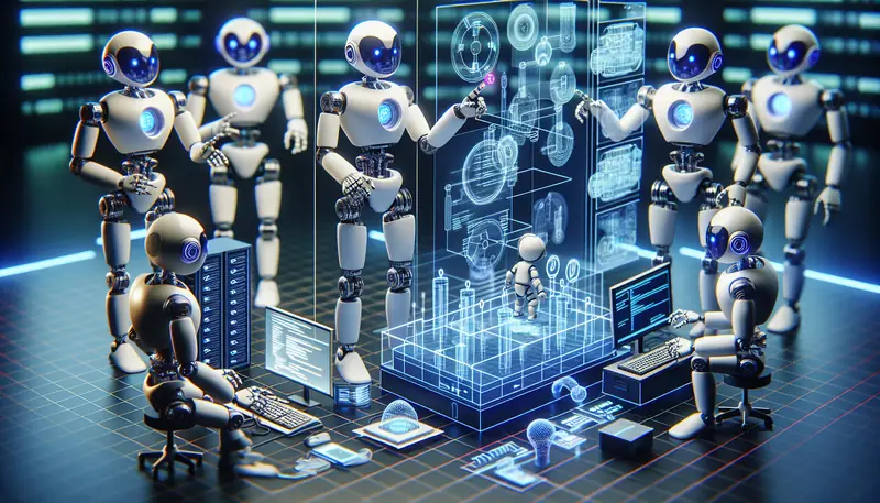 DevOps team members collaborating on automation and infrastructure management to streamline CI/CD processes